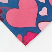 Harten, bogen, bloemaccenten, pasteltekeningen mon fleece deken (Hoek)