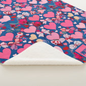 Harten, bogen, bloemaccenten, pasteltekeningen mon sherpa deken (3/4)