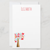 Harten boom grillige valemtines briefpapier (Voorkant)