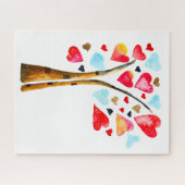 Harten boom grillige valemtines legpuzzel (Horizontaal)