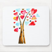 Harten boom grillige valemtines muismat (Voorkant)