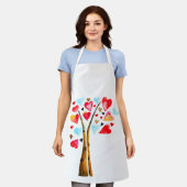 Harten boom grillige valemtines schort (Gedragen)
