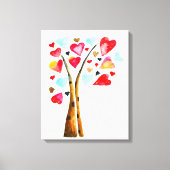 Harten boom whimische valemtines canvas afdruk (Voorkant)