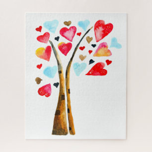 Harten boom whimische valemtines legpuzzel