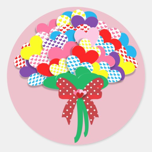 harten bouquet stickers (Voorkant)