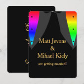 Harten brandend van trots Gay bruiloft Bewaar de d Kaart (Voorkant / Achterkant)