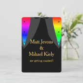 Harten brandend van trots Gay bruiloft Bewaar de d Kaart (Staand voorkant)