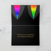 Harten brandend van trots Trouwkaart met dankbetui Bedankkaart (Binnen)