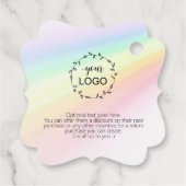 *~* Harten Branding Business Rainbow Dank u Bedankjes Labels (Achterkant)