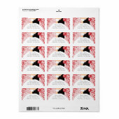 Harten Bruid & bruidegom retour adreslabel Etiket (Full Sheet)