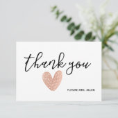 Harten Bruiloft Borrel Platte Bedankje Bedankkaart (Staand voorkant)