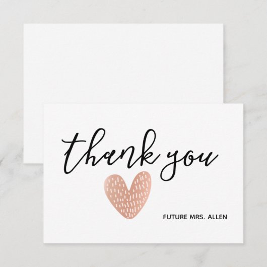 Harten Bruiloft Feest Platte Dank Je Bedankkaart (Voorkant / Achterkant)