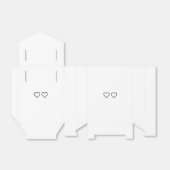 Harten bruiloft gunst doos bedankdoosjes (Uitgevouwen)