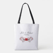 Harten Bruiloft Tote Bag (Achterkant)