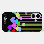 Harten bungelen met naam Case-Mate iPhone case (Achterkant (horizontaal))