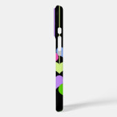 Harten bungelen op zwart Case-Mate iPhone case (Achterkant / Links)