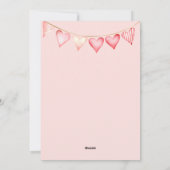 Harten bunting Valentijnsdag foto Feestdagenkaart (Achterkant)