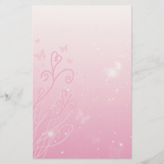 Harten, Butterflies in sterren Briefpapier (Voorkant)