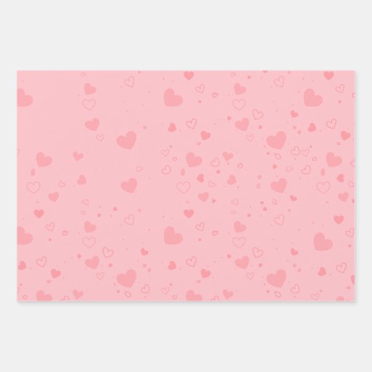 Harten cadeau wraper inpakpapier vel (Voorkant 3)