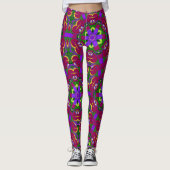 Harten caleidoscoop - Harten schilderen caleidosco Leggings (Voorkant)