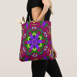 Harten caleidoscoop - Harten schilderen caleidosco Tote Bag