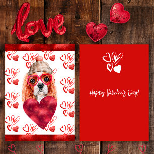 Harten Cavalier Spaniel Hondenliefhebber Valentijn Feestdagenkaart