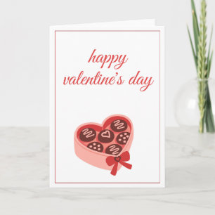 Harten Chocolade Doos Zoete Valentijnsdag Feestdagen Kaart