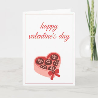 Harten Chocolade Doos Zoete Valentijnsdag Feestdagen Kaart