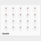 Harten Chocolade Waterverf Bakkerij Ingrediënt Vierkante Sticker (Vel)