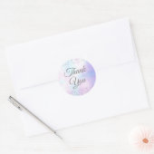 Harten Confetti Parel Dank U Ronde Sticker (Envelop)