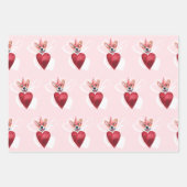 Harten Corgi Hondenliefhebber Valentijnse Gift Inpakpapier Vel (Voorkant 2)