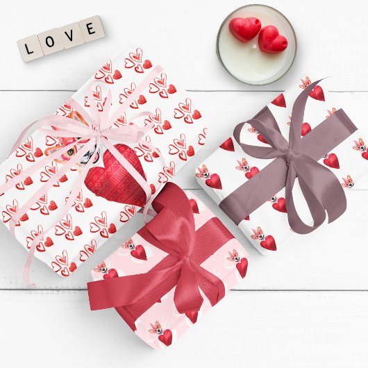 Harten Corgi Hondenliefhebber Valentijnse Gift Inpakpapier Vel