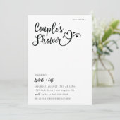 Harten Couple's Douche Kaart (Staand voorkant)