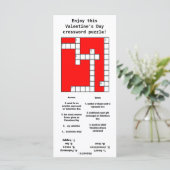 Harten Crossword Puzzle Kinder Valentijnsdag Kaart (Staand voorkant)