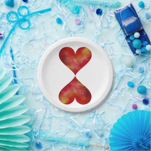 Harten Custom Papier Borden 7 in Papieren Bordje (Feest)