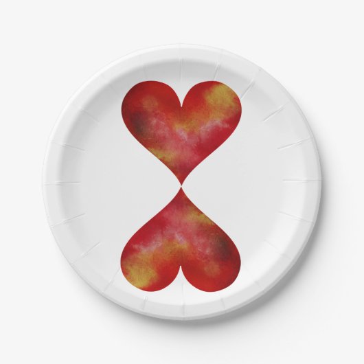 Harten Custom Papier Borden 7 in Papieren Bordje (Voorkant)