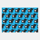 Harten Dachshunds Inpakpapier Blad Set Vel (Voorkant 2)