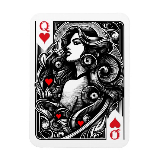 Harten dame, jij bent aan de beurt magneet (Verticaal)