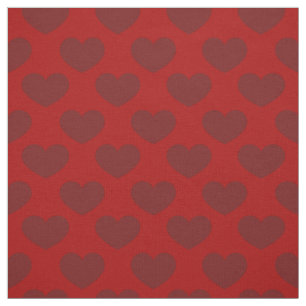 Harten diep rood patroon stof