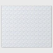 Harten - Diverse Blues op Wit - Rollen Cadeaupapier (Vlak)