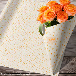 Harten - Donker Sinaasappel op Licht Sinaasappel - Cadeaupapier