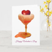 Harten Drank Valentijnkaart Kaart (Gele Bloem)