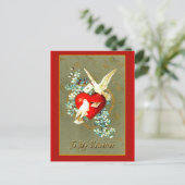 Harten, duiven en Valentijn Groeten Feestdagenkaart (Staand voorkant)