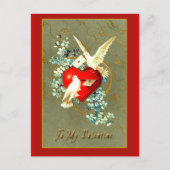 Harten, duiven en Valentijn Groeten Feestdagenkaart (Voorkant)