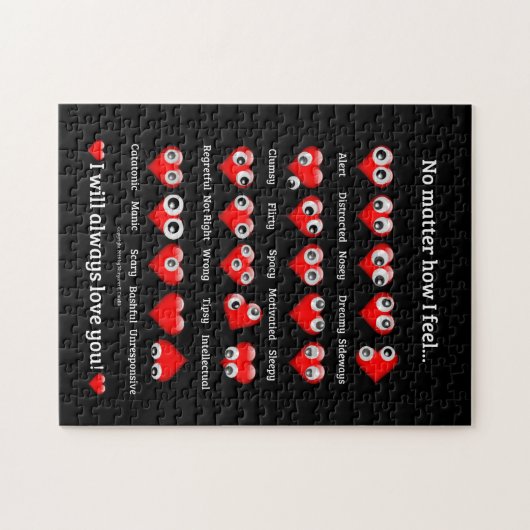 Harten Emoties, Valentijn Puzzel (Horizontaal)