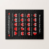 Harten Emoties, Valentijn Puzzel Legpuzzel (Horizontaal)