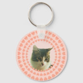 Harten en aangepaste tabletfoto sleutelhanger (Voorkant)