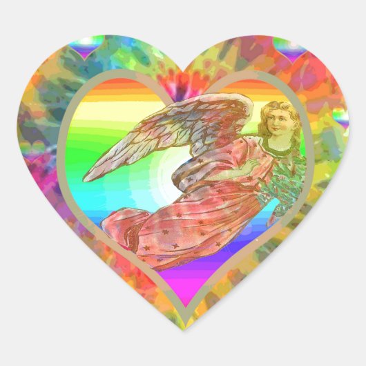 Harten en Angel Hart Sticker (Voorkant)