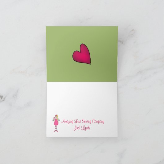 Harten en Angels Dank je Kaart (Binnen)