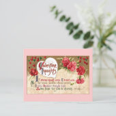 Harten en anjers  Valentijn Feestdagenkaart (Staand voorkant)